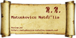 Matuskovics Natália névjegykártya